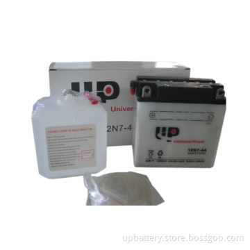 Dry Charged Wented Motorcycle Batteries 12n7-4A 12V 7ah